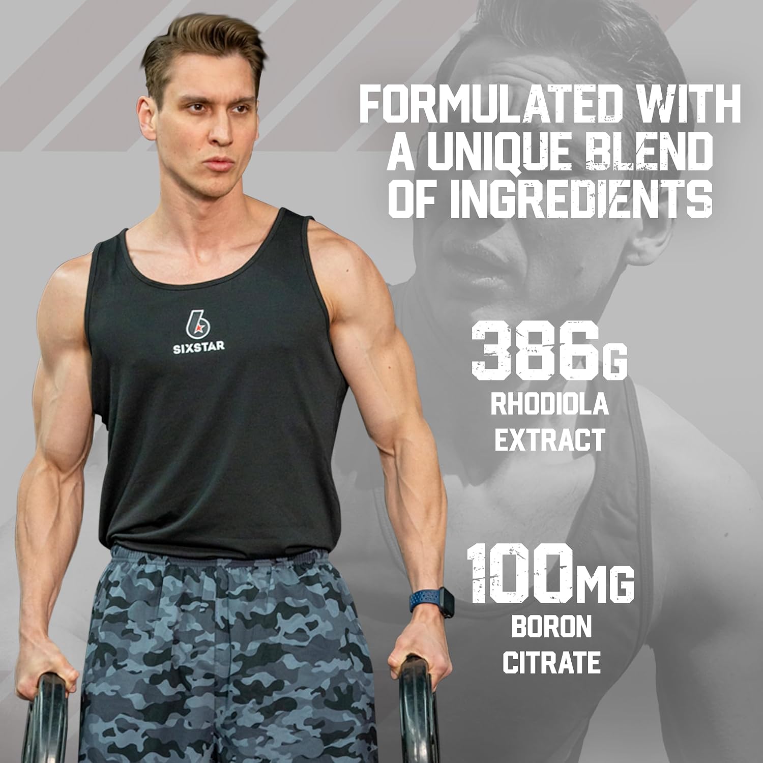 MUSCLETECH SIX STARS TESTOSTERONE BOOSTER 60 CAPSULAS - Image 2
