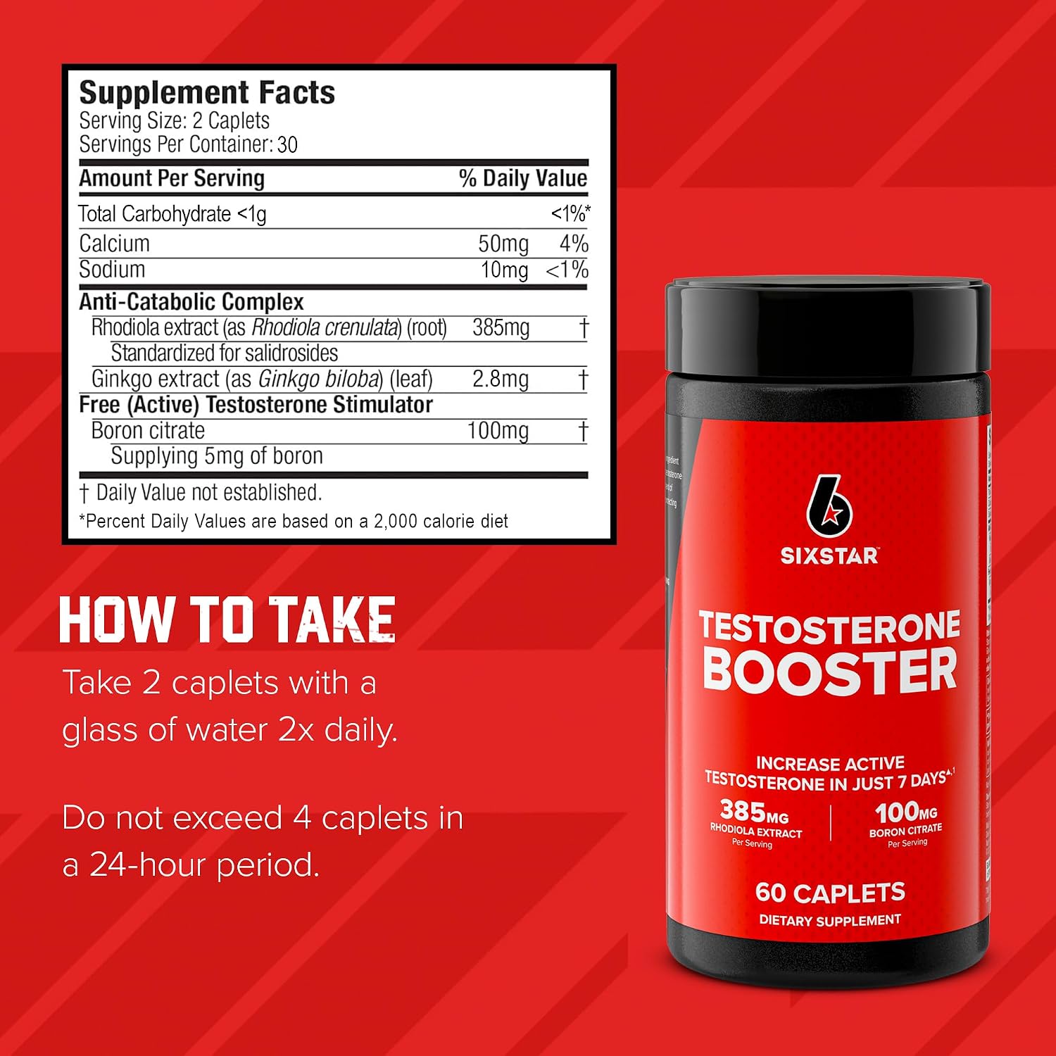 MUSCLETECH SIX STARS TESTOSTERONE BOOSTER 60 CAPSULAS - Image 5