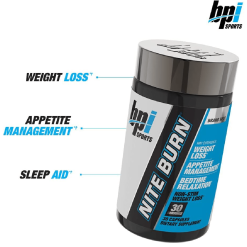 BPI SPORTS NITE BURN QUEMADOR DE GRASA NOCTURNO 30 CÁPSULAS